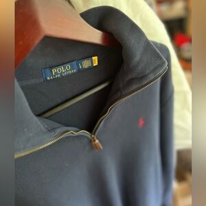 Polo Ralph Lauren Navy Blue Quarter-Zip Sweater Men’s L